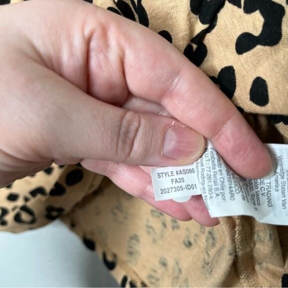 J. Crew orange leopard print twist front sleeveless cotton cropped shirt size xs - Picture 8 of 11